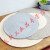北欧日式 素色圆形简约桌垫 地毯 加厚棉线沙发垫 床边垫 茶几垫 条纹灰白+米白 直径45厘米