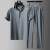 海因里希品牌运动套装男士夏季新款【丝滑透气】商务休闲套装短袖套装男 黑色 XL （建议130-145斤）