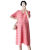 百丽驼美士（BALITOMMS）严选实拍2024夏季新款孕妇装韩版时尚镂空冰凉哺乳连衣裙 粉色常规 M