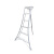 定制三角梯园艺梯果园修剪梯铝合金三脚伸缩梯人字折叠园林梯长7米 银色3级*1.02米