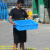 长方形塑料矮周转箱加厚浅盘食品箱豆腐箱面条箱面包箱扁平塑料盒 59*38.5*14.5cm 蓝-外径-长*宽*高(无盖)