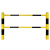 兴选工品 U型钢管护栏 隔离加固防撞黄黑烤漆护栏 固定立柱单层对穿114*1000*2.0