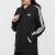 Adidas 阿迪达斯女装夹克秋季新款运动服针织连帽跑步健身户外上衣外套 GL0792/经典三条纹 商家力荐 XL