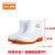 大码白色雨鞋厂工作雨靴防滑卫生靴防油加绒加棉保暖水  43 509高筒白色加厚款 标准码