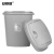 安赛瑞 摇盖垃圾桶 带盖工业商用环卫垃圾桶 65L 塑料户外垃圾桶 银灰色27427