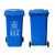 户外分类垃圾桶240升加厚大号环卫塑料物业小区市政挂车垃圾桶 120升特厚款黑灰色