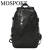 MOSPOKE韩版双肩包男士背包学生书包旅行背包休闲包电脑包大容量 黑色 14英寸