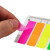 史泰博 彩色标签 多用途荧光标签贴纸指示贴便利贴便条纸荧光指示标签 N次贴 45*12mm 34036 8色荧光