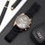 适用于阿玛尼表带硅胶包钢手表带AR5891AR5905宾格胶包钢手表带 棕色玫瑰金色扣 20mm女款