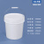 加厚食品级塑料桶圆桶密封桶小水桶油漆桶2l5L20KG25升酱料桶 10L白色-铁提手