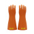 双安 25KV绝缘手套使用电压21KV高压防触电橡胶手套橙色均码 1副