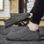 URARA&CFTTK2024春季新款纯黑色帆布鞋男士透气老北京板鞋上班族大码男款百搭 卡其 39