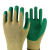 安迪乳胶掌浸涤棉劳保手套 耐磨防油防水耐酸碱手套 工地机械手套 绿色 L 实用装(12双)