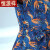 恒源祥（HYX）中年妈m妈夏季裙子2024新款时尚印花连衣裙女装短袖宽松过膝长裙 蓝色 XL建议90-105斤