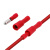 汇君 PVC子弹头对接冷压端子连接器公母电线对接头 红色0.5-1.5平方 50套 