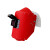 米囹适用红钢纸电焊头戴式焊帽焊接焊工帽全脸隔热防飞溅 面罩可视铁窗翻盖2白2黑镜片