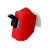 勋狸粑定制适用红钢纸电焊面罩头戴式焊帽焊接焊工专用安帽脸防护 面罩配红帽送2片透明2片9号镜1