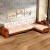 华世蒂中式现代实木沙发组合水曲柳布艺储物沙发客厅家具011 整套沙发011#