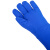 耐低温防冻手套液氮喷溅防护干冰LNG二氧化碳灭火器棉防寒实验室 33cm蓝色液氮防冻手套 均码