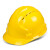 安全帽工地加厚国标透气防砸abs头盔建筑施工工程玻璃钢包 黄色三筋 PE