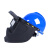定制支架高空面罩配全帽头戴式氩弧焊接焊防护电焊帽自动变色面屏 支架高空面罩+蓝安全帽