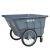 400L保洁车手推塑料环卫垃圾车大号户外垃圾桶市政物业垃圾清运车 灰色 单桶体（无盖无轮子）
