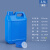 2.5/5L/10kg升公斤级带内盖塑料小方桶密封扁桶耐酸碱化工桶 2.5L方桶-蓝色带内盖