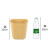 长方形垃圾桶家用厕所卫生间客厅厨房纸篓无盖大号欧式垃圾筒 10L无盖黄色