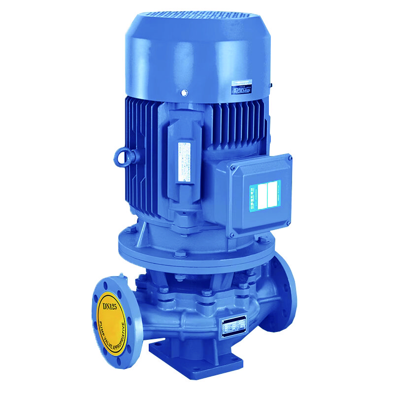 雷动 人民IRG立式管道泵三相离心泵冷却塔增压工业380V暖气循环泵铜 IRG25-160A-1.1KW3.7吨28米 