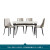 林氏家居岩板餐桌可伸缩现代简约轻奢餐桌椅组合家用小户型LH086R LH086R1-A折叠长餐桌+PD1S餐椅*4