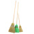 康丽雅 K-1350 短柄植物扫把 稻草竹丝混扎扫帚 马路清洁扫把笤帚