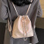 布兰奴（BULANNU）水桶包包女2024新款小众设计链条双肩包高级感时尚通勤旅行背包 银色