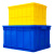 周转箱加厚长方形大号带盖子储物收纳盒子养龟箱胶箱塑料筐物流胶框 450160（外径510350170）蓝色