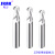 SKAK钨钢铣刀 2刃标准长或加长高光铝用球型铣刀 CNC数控锣刀 R3.0*6D*75L