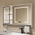 优莱可可浴室镜柜储物柜单独挂墙式卫生间置物架镜子洗手间镜箱 110CM白色普通-长虹玻璃带抽纸