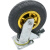 得豫工品 高弹力轻音脚轮 重型工业轮橡胶轮 手推车平板车轮子 重型 8寸刹车轮