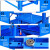 万尊 重型模具架蓝色3节4层12抽带天车带葫芦车间模具整理存放架