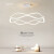 亮奢餐厅吊灯简约现代吧台极简长条餐桌灯设计师创意几何圆形组合灯具 白色60cm 无极调光+小米智能