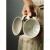 乔百叶粗陶咖啡杯复古创意粗陶水杯家用马克杯杯子拉花杯拿铁大口早餐杯 咖啡杯350ml(给骨碟小白勺) 350ml