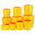 标燕 （十件起购） 【方形3L】黄色塑料垃圾桶方形一次性 医疗利器盒 锐器桶BYLJT-6