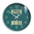 Timess电波钟自动对时挂钟客厅钟表2024新款闪波万年历温湿度时钟表挂墙 抹茶绿直径30.5cm