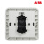 ABB 开关插座 德静系列/白色/一位单控带装饰线带灯 AJ161 N