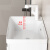 Crejash德国浴室柜组合加厚蜂窝铝圆角洗漱台40CM宽窄长款小户型洗手盆柜 白色59*40cm+配普通全封镜柜