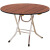 圆形简易折叠餐桌正方形桌便携可吃饭桌大圆桌小户型家用折叠饭桌 棕色0.96米加固烤漆退 方圆两用