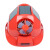 一盾夏季风扇安全帽带太阳能工地白色头盔男空调防晒多功能电风扇充电 红色(MG02豪华)双风扇/可充电20000MA