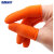 海斯迪克 加厚防滑护指 耐磨乳胶手指套 橘黄色2.9cm/L码【100只】
