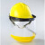 诺坎普加气站耐低温防护面屏防雾防飞溅面罩液氮防冻面屏冲击安全帽 黄色头盔+面屏+支架+下盖