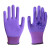 红宇劳保手套L309紫色乳胶发泡手套防滑耐磨工作干活透气防护 红宇L309紫纱紫12双 S