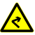 适用订制交通标志牌70三角慢字警示牌限速标牌道路反光标识牌铝板 注意左落石