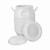废液桶废水桶100kg/L立式塑料桶加厚白色方桶塑料实验室桶50L带盖 3L立圆【加厚】 装水6